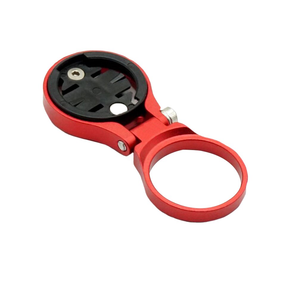 Aluminum Alloy Bike Computer Mount Adjustable Angle Support Front GPS Cycling Folding Bracket Stopwatch Stem For Garmin Edge: Red