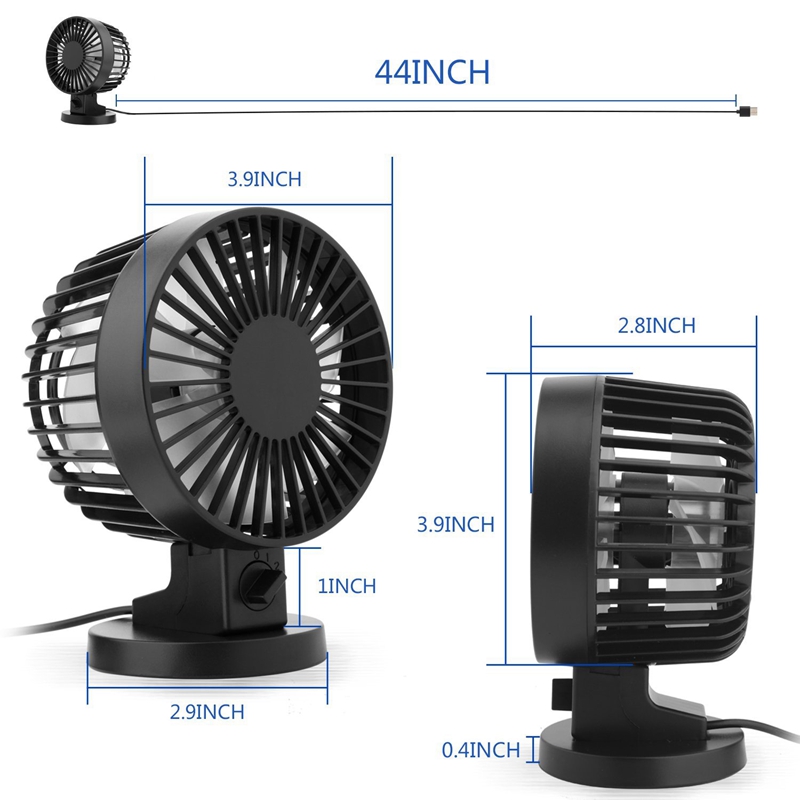 Persoonlijke Mini USB Fan Geruisloze Tafel Bureau Ventilator met Dual Blades Voor Home Office Desktop (2 versnellingen) Zwart