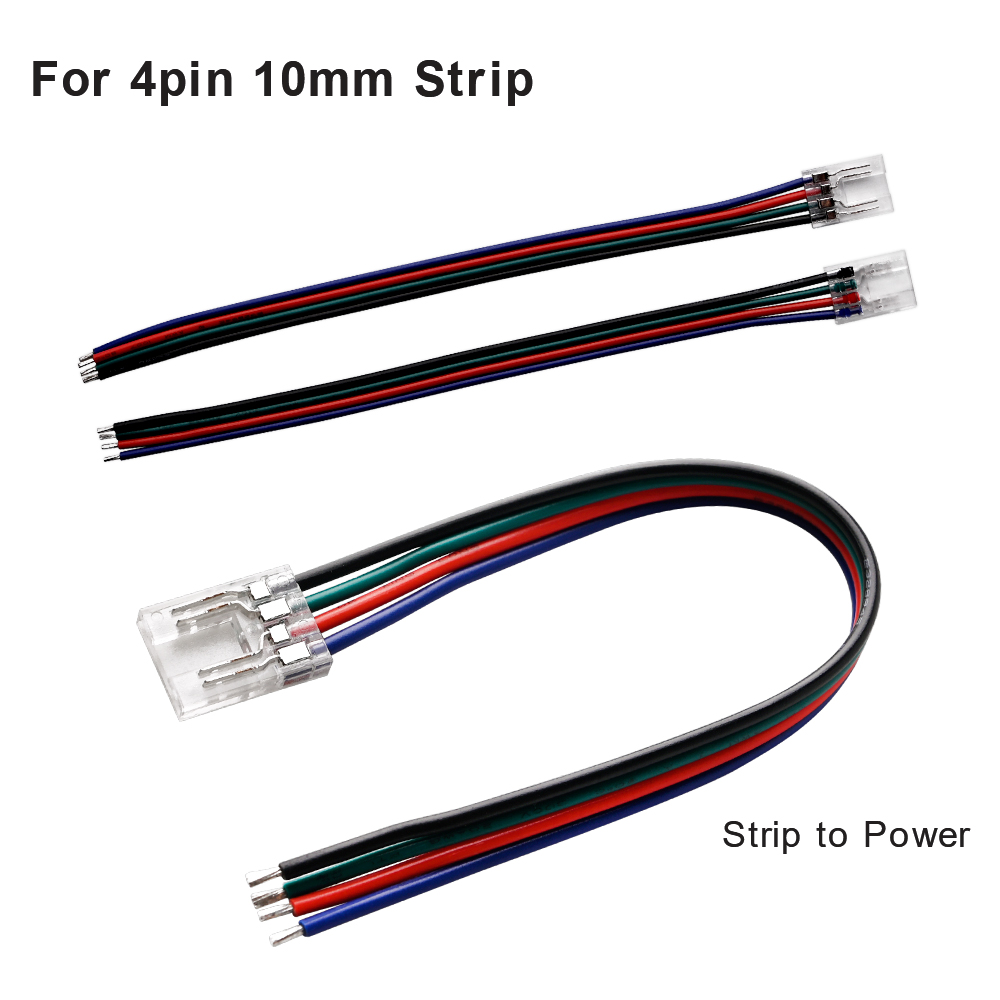 5pcs Solderless LED Connector Transparent for 2pin 3pin 4pin 5pin 6pin FOB COB DIM RGBW RGB CCT SMD LED Strip: WHITE