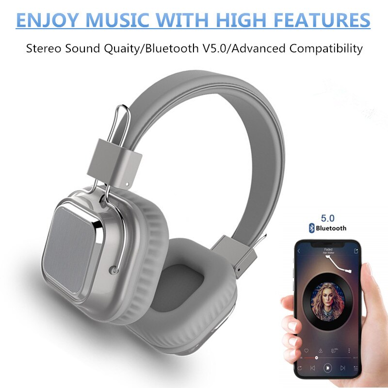 SODO SD-1003 Bluetooth Headphone On-Ear Wired Wireless Headphones Foldable Bluetooth 5.0 Stereo Headset with Mic Support TF Card