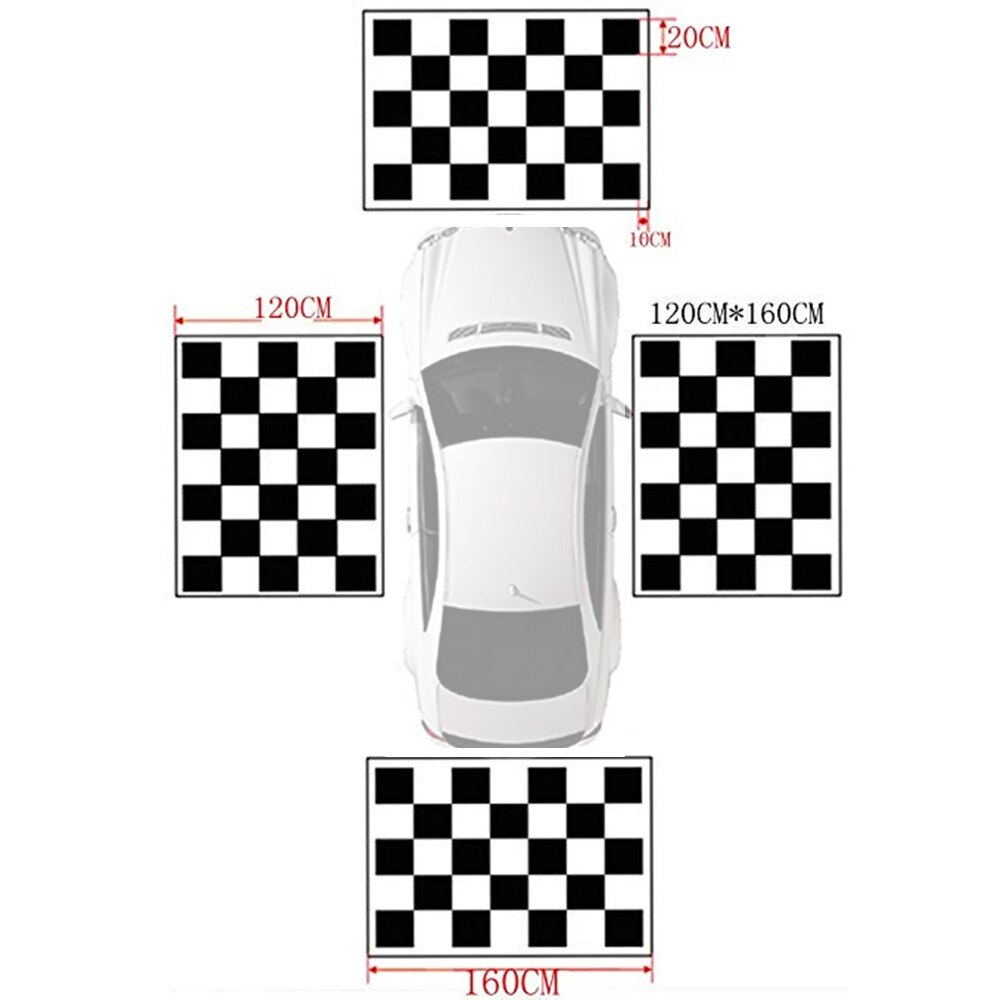 Carsanbo Fabrics 4 Pieces Car Camera Calibration Cloth for 360 Degree Surround Bird View System: Default Title