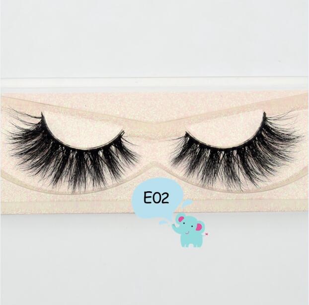 Visofree Mink Eyelashes 3D Mink Lashes Thick HandMade Full Strip Lashes Cruelty Free Korean Mink Lashes Natural False Eyelashes: E02