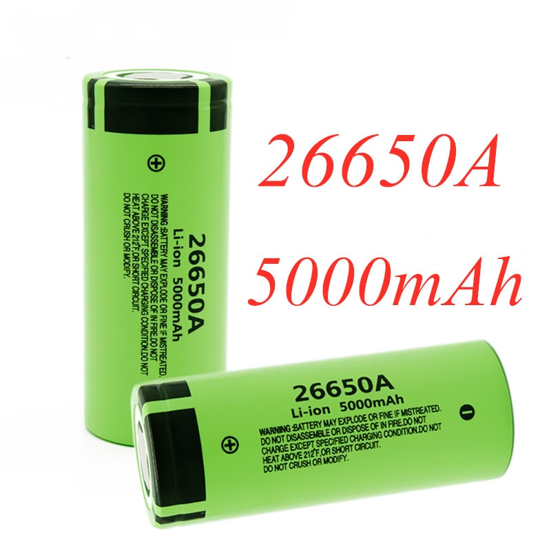26650 Batterij 3.7V 5000 Mah Li-Ion 26650A Lithium Oplaadbare Batterijen Voor Zaklamp Koplamp Power Tool Batterij