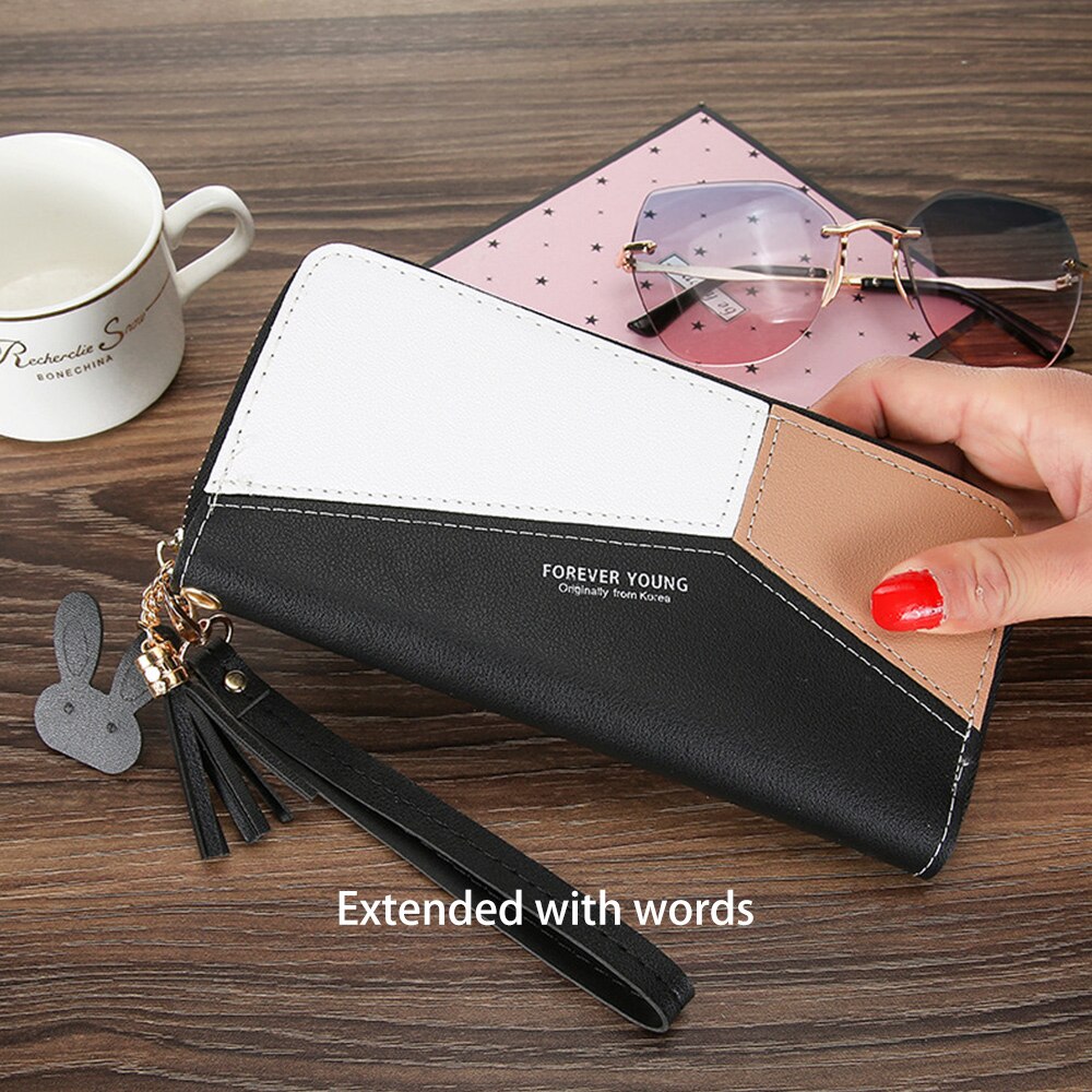 Women Long Wallet PU Leather Purse Female Long Wallet Gold Hollow Leaves Pouch Handbag For Women Coin Purse Card Holders Clutch: type3 05