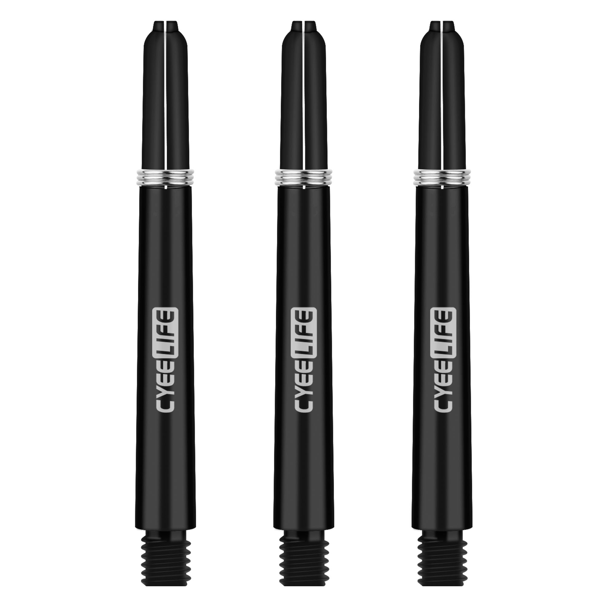 CyeeLife 30 pièces 2BA 41mm arbres de fléchettes PC professionnels arbre en plastique avec joint torique accessoires de fléchettes: Black