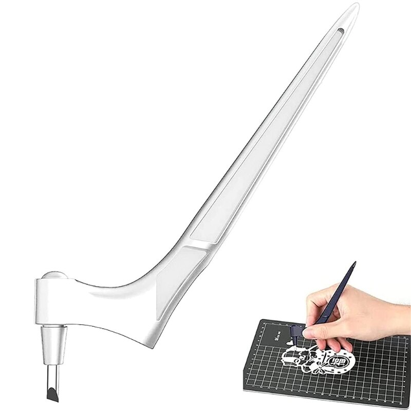 Art Cutting Tool for Craft Hobby Scrapbooking Stencil Black/ Blue/Orange/White: WHITE