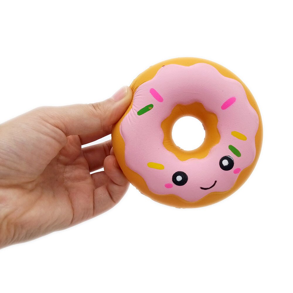 Bola antiestrés de Anime para niños, juguete de Abreact, pastel, ciervo, Panda, alivio del estrés de elevación lenta, relajante, juguetes de presión: 5 inch Smiley