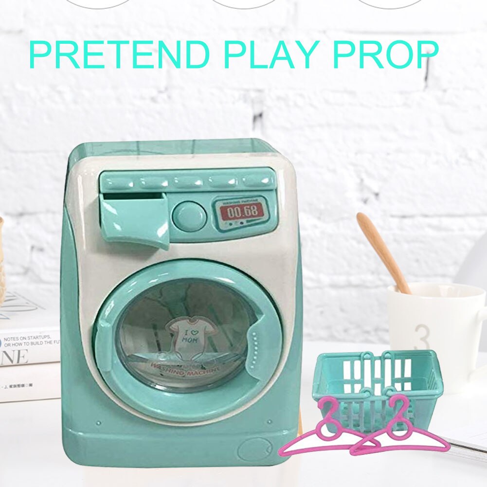 Plastic Elektrische Mini Wasmachine Speelgoed Roterende Drainage Gesimuleerde Kinderen Pretend Play Wasmachine Speelgoed Voor Kinderen Meisjes