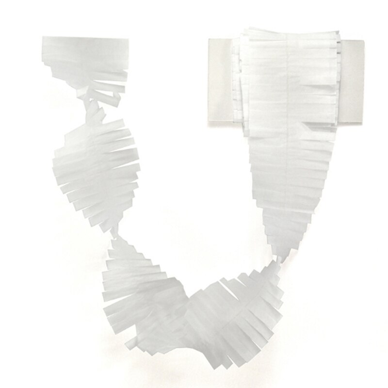 DIY Paper Garland Shredded Strip Crinkle Paper Decoration Party Supplies: white
