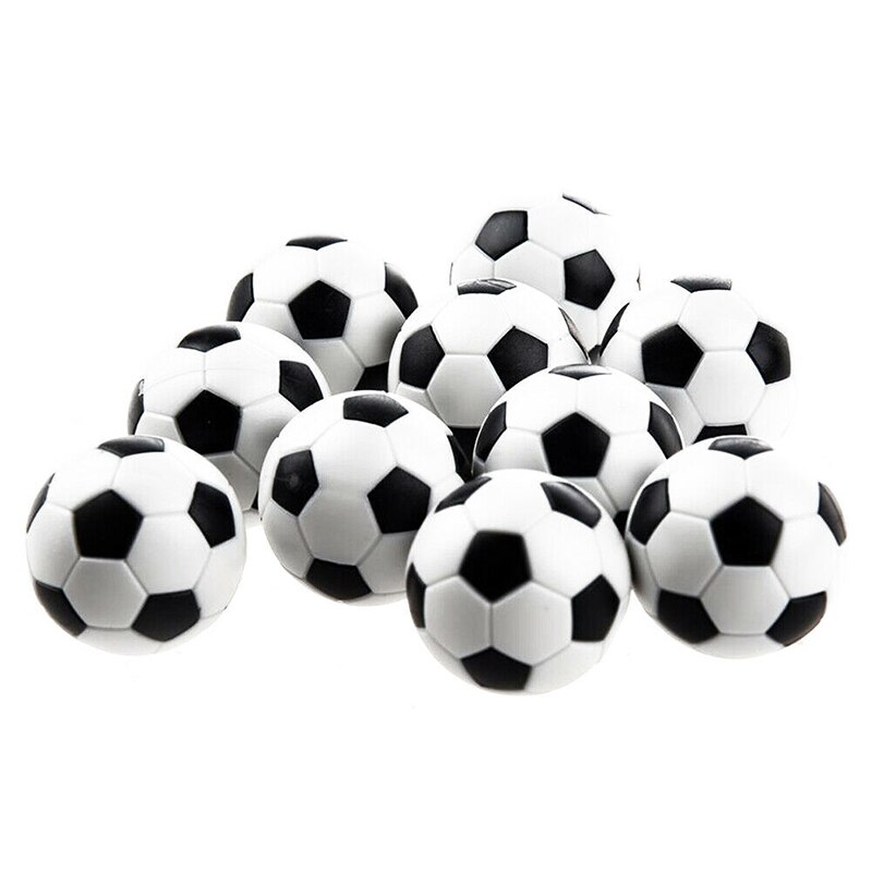 6 stk mini fodbold plastbold bordplade fodboldkamp udskiftning sort hvid yh -17