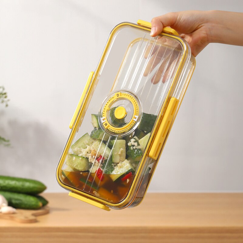 Food Storage Containers Refrigerator Stackable Kitchen Storage Box Airtight Keep Fresh Bins Transparent Fridge Pantry Organizer