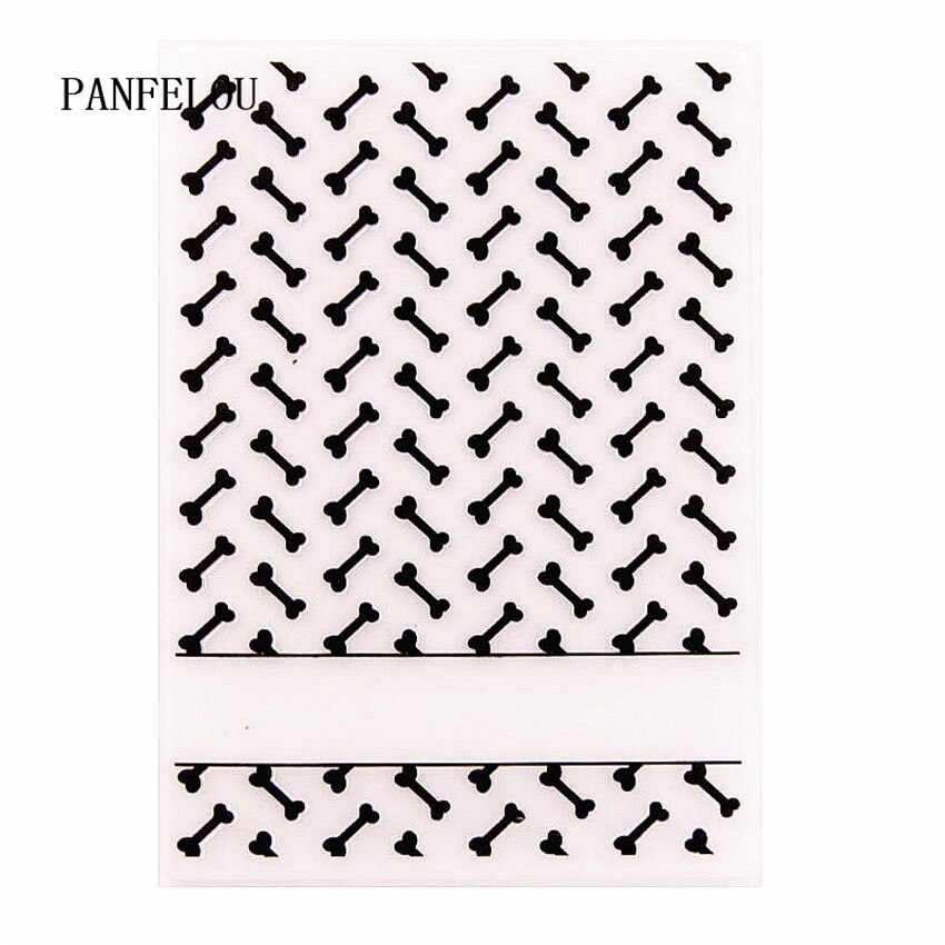 PANFELOU 10.5*14.8 Lovely bones Embossing folders Plastic Scrapbooking DIY Template Fondant Cake Photo Album Card Making