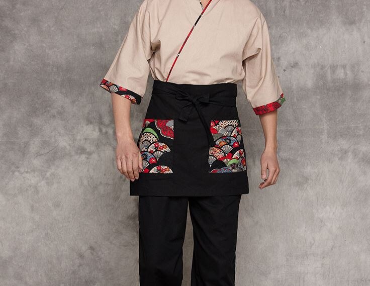 Nowe japońskie styl szef kuchni restauracji fartuchy kawiarnia Dom hotelowy kelner kelnerka kucharz fartuch wysokiej jakości 3 kolory