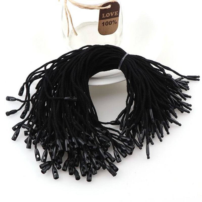 100 Stuks Kleding Tag Touw Wit Zwart Cords Katoen Opknoping Tabletten Kledingstuk Tags Diy Kleding Hang Tag Touw String accessoires