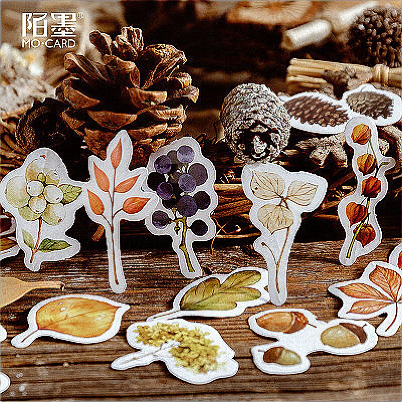 1piece Practical Falling Leaves Stationery Sticker Adhesive Paper Flake Lovely Label Sticker Scrapbooking Stationery Stationery