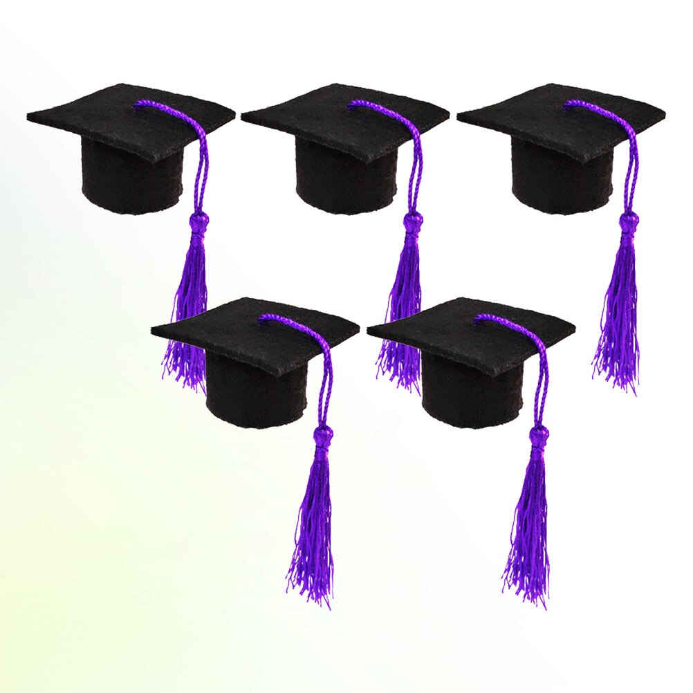 Cubierta de botella de 5 piezas, Mini tapas de botella de cerveza, cubierta de botella de decoración para en casa, graduación: Purple