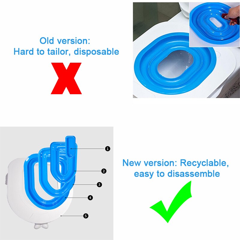 Plastic Cat Toilet Training Pad Kit Litter Box Cat Seat Trainer Toilet Pet Cleaning Cat Training Litter Kwitter Cat Litter Tray