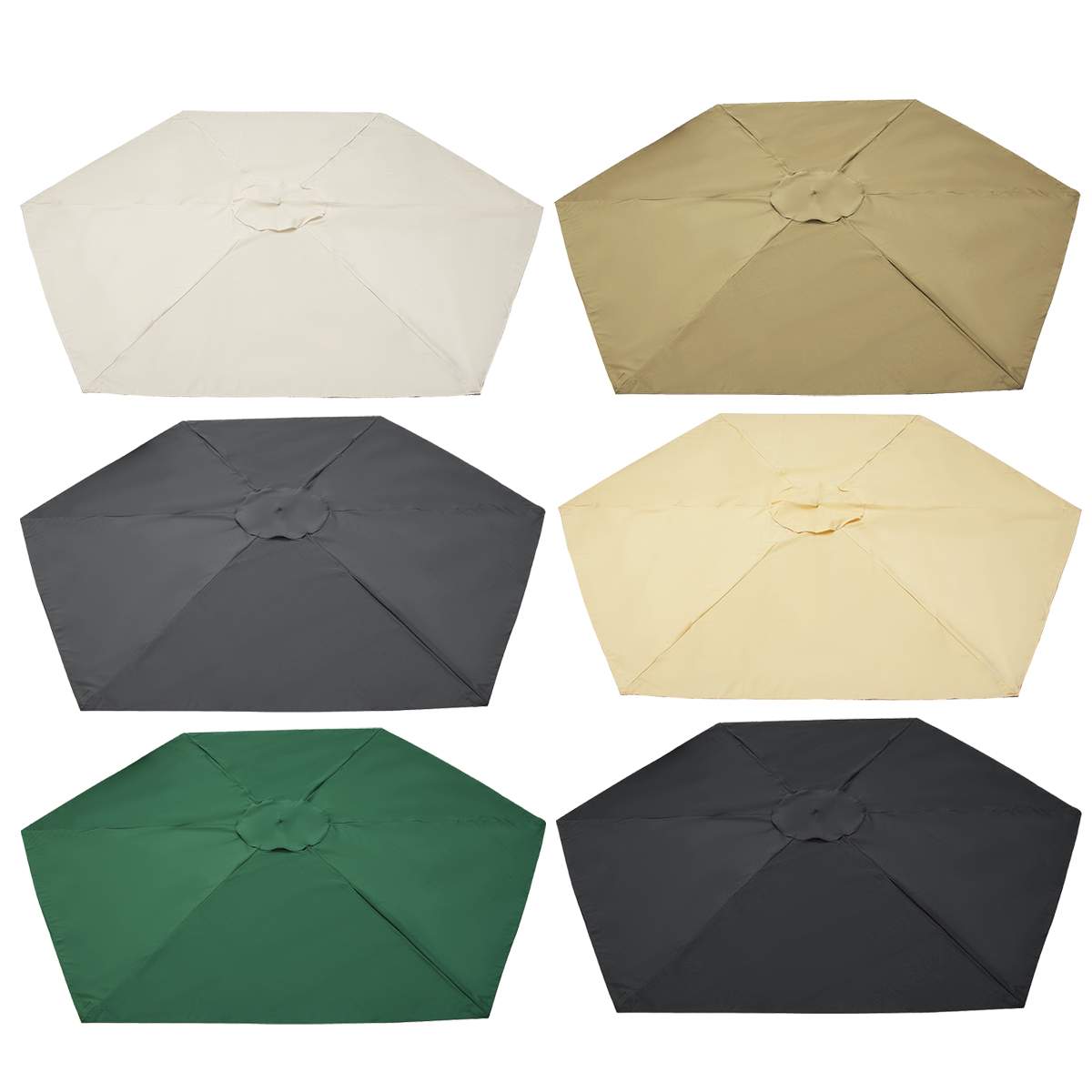 270cm 6 Bones Waterproof Canopy Anti UV Garden Parasol Canopy Cover Outdoor Umbrella Cover Canopy Patio Awning Sun Sun Shelter