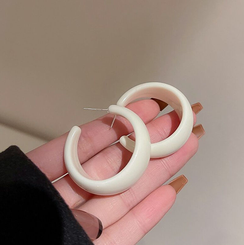 Colorful Trapezoidal Acrylic Earrings Women'S Accessories Simple Earrings: Light Yellow Color