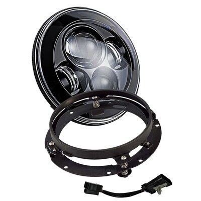 Motorrad 7 zoll Moto LED Scheinwerfer mit 4-1/2 "4,5 zoll LED Hilfs Nebel Vorbei Licht Lampe für harley touren Electra gleiten: Schwarz B