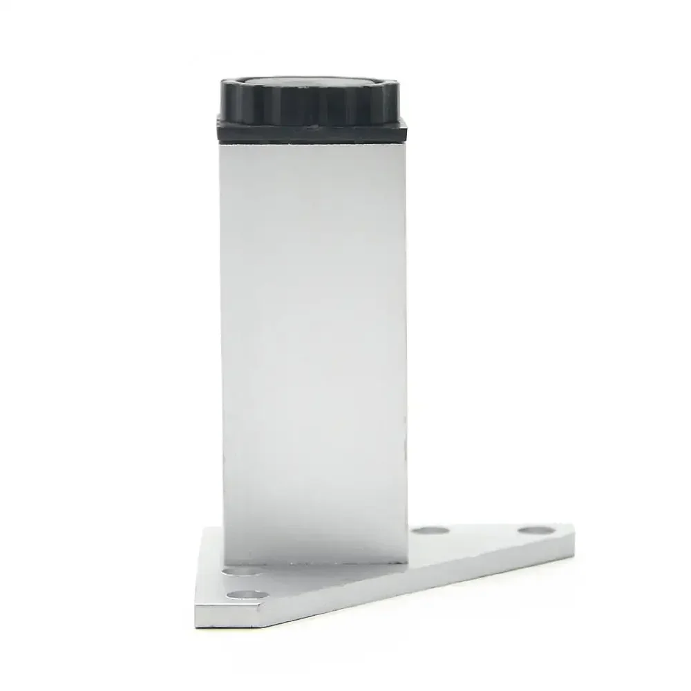Pieds de Meuble en Aluminium et Métal, Base Triangulaire Réglable avec Vis, pour Table, Canapé-Lit, 6-40cm, 4 Pièces/Ensemble: Chrome Brillant