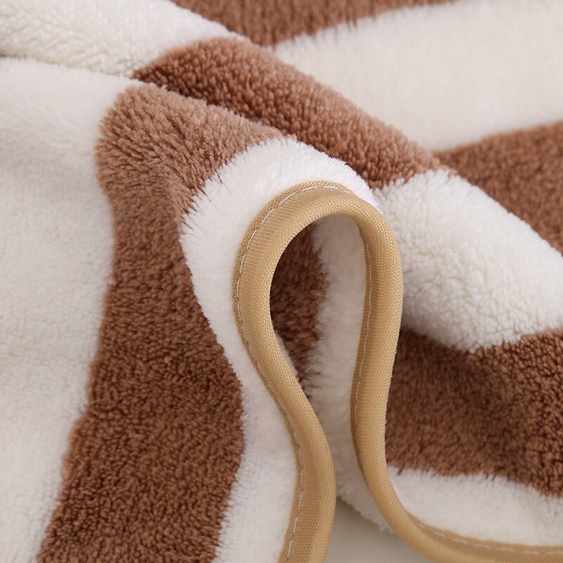 Microfiber Saliva Wide Stripes Towel Thicken For Face Hand Sport Handkerchief Children Adult Women Girl Boy