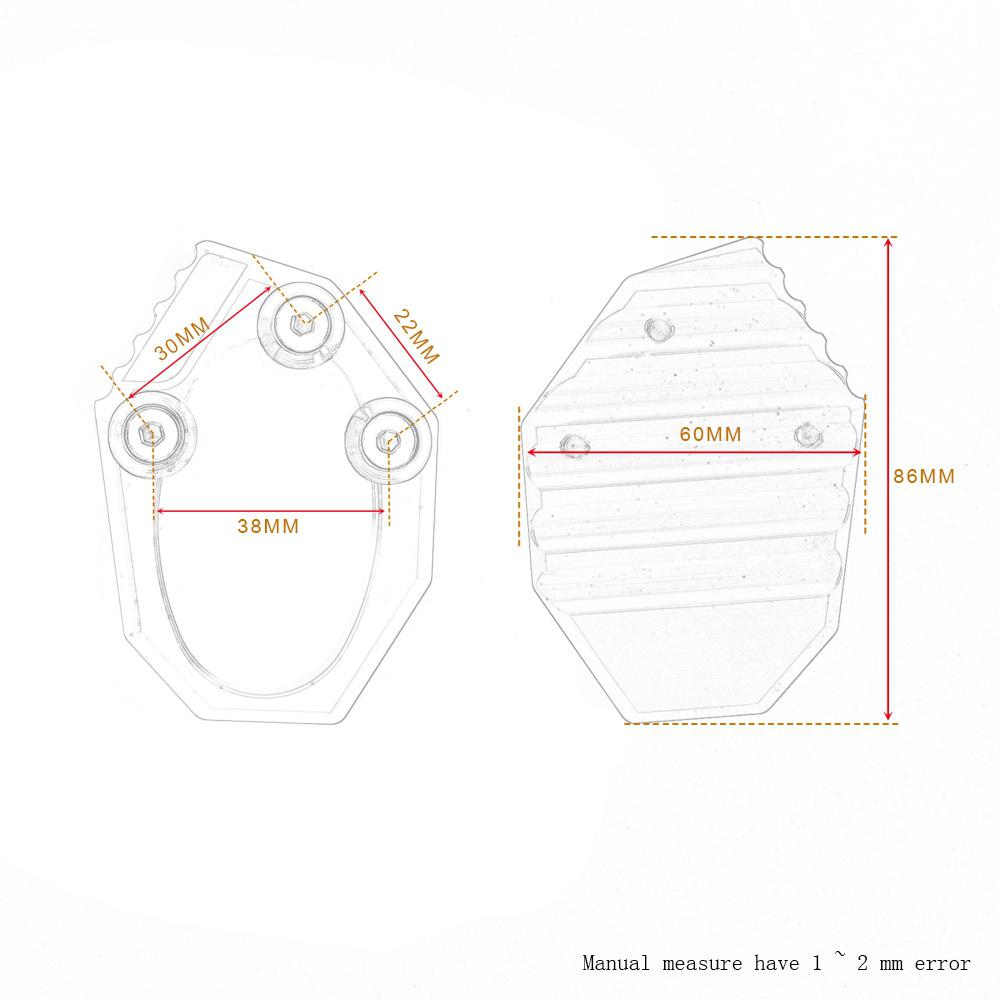 Pata de cabra para motocicleta, extensión de caballete, placa de soporte para Kawasaki KLX250S VERSYS650 Z900