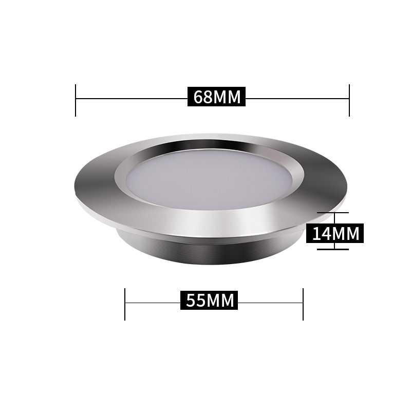 68mm encastré LED Downlight 3W 12V DC trou 55mm 2 1/2 pouces encastré RV Camper lumière mince LED placard lumière rondelle ampoule barre lumière