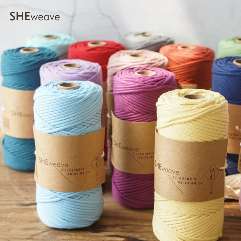 Macrame Cord 3mm x109 yd Soft Macrame Rope for macrame bag Wall Hanging Macrame Supplies Bohemia Dream Catcher DIY