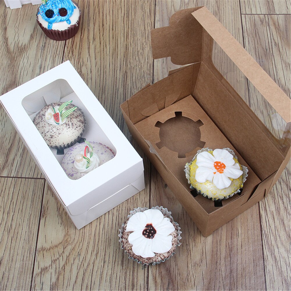 2/4/6 /12 Hole Cupcake Boxes And Packaging Cake Cookie Boxes Baking Food Package Box Wedding Birthday Party Supplies