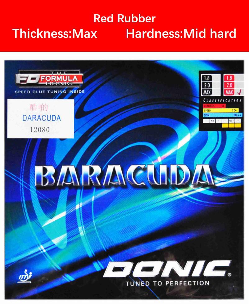 Donic-BARACUDA BIG SLAM, tenis de mesa, goma de pimpón con esponja máxima, original: M1 Red