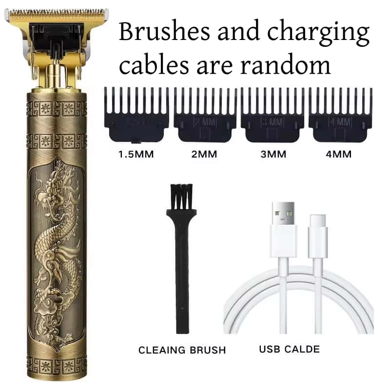Elektrische tondeuse Professionele USB draadloze tondeuse Professionele baardtrimmer Kapselverzorgingsset Haarsnijmachine: YELLOW