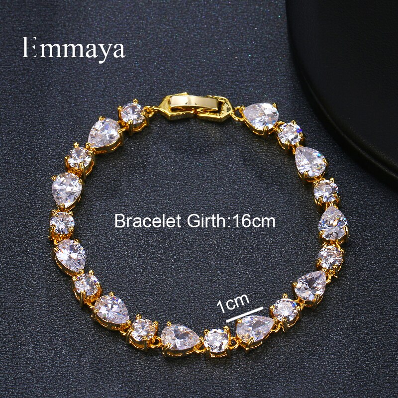 Emmaya Luxurious AAA Zircon Elements 3 Colors Austrian Crystal Bracelets Jewelry For Women Love Party