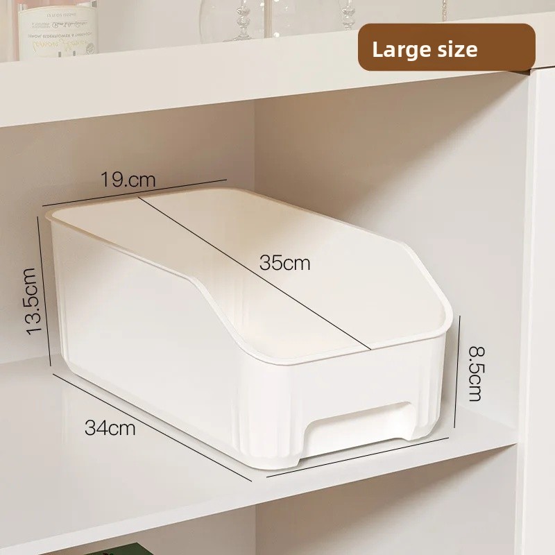 Oppbevaringskurv for baderomskjøkkenskap diverse snacks krydderkurv hylle hjem organisering kurv plastmateriale: Hvit