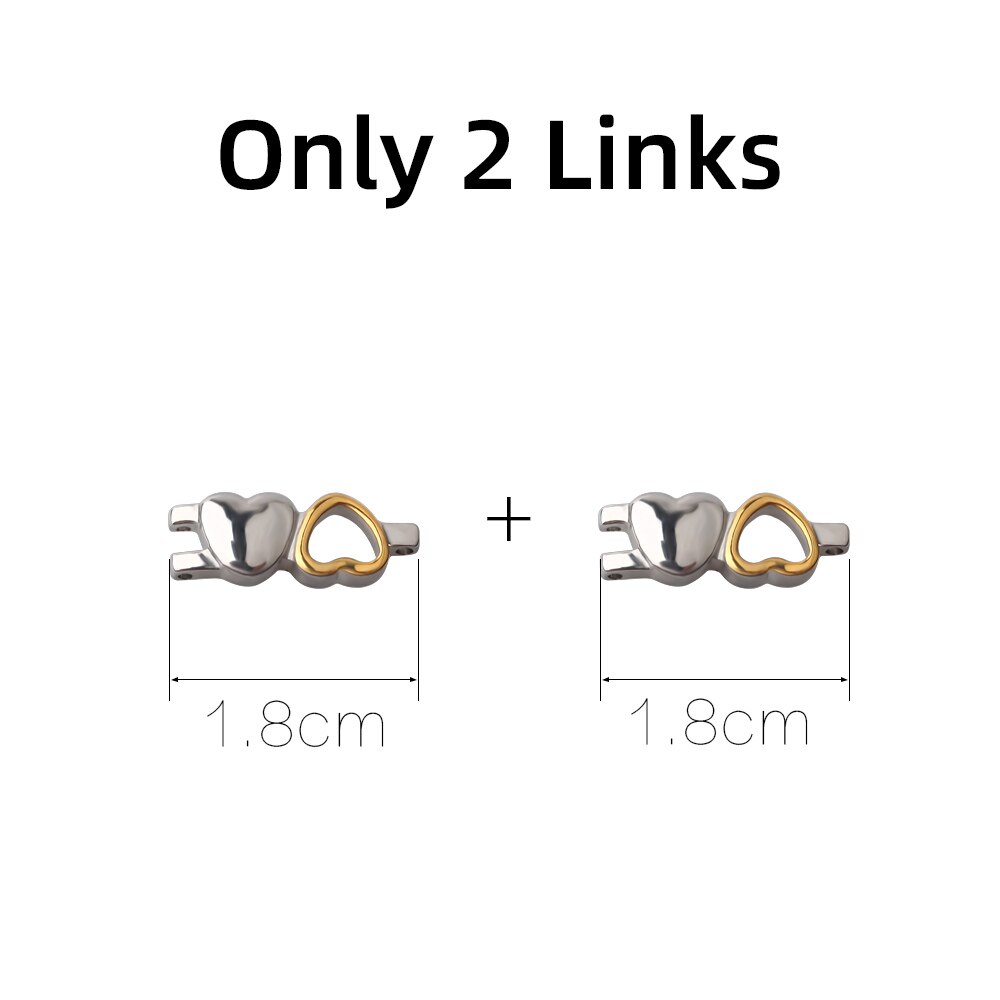 FINE4U B382 zdrowa bransoletka energetyczna Hearted Design stal nierdzewna opieka zdrowotna magnetyczna złota bransoletka łańcuch ręczny dla kobiet: Gold Steel Links