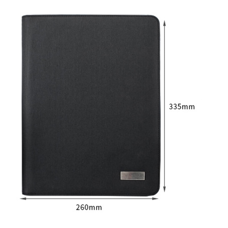 AAY-A4 Size Travel Notebook Composition Book Business Manager Bag File Folder with Wireless Power Charger Mobile Bag Holder