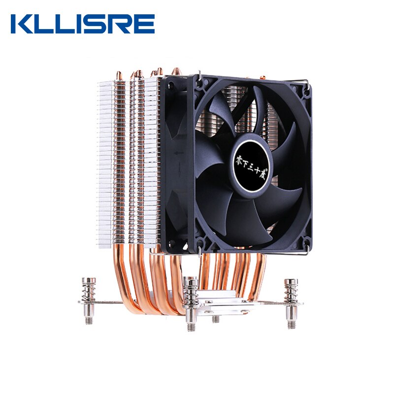 Kllisre 4 Heat Pipes CPU Cooler 4Pin RGB PC Quiet Intel LGA LGA -3 X79 X99 CPU Cooling Fan