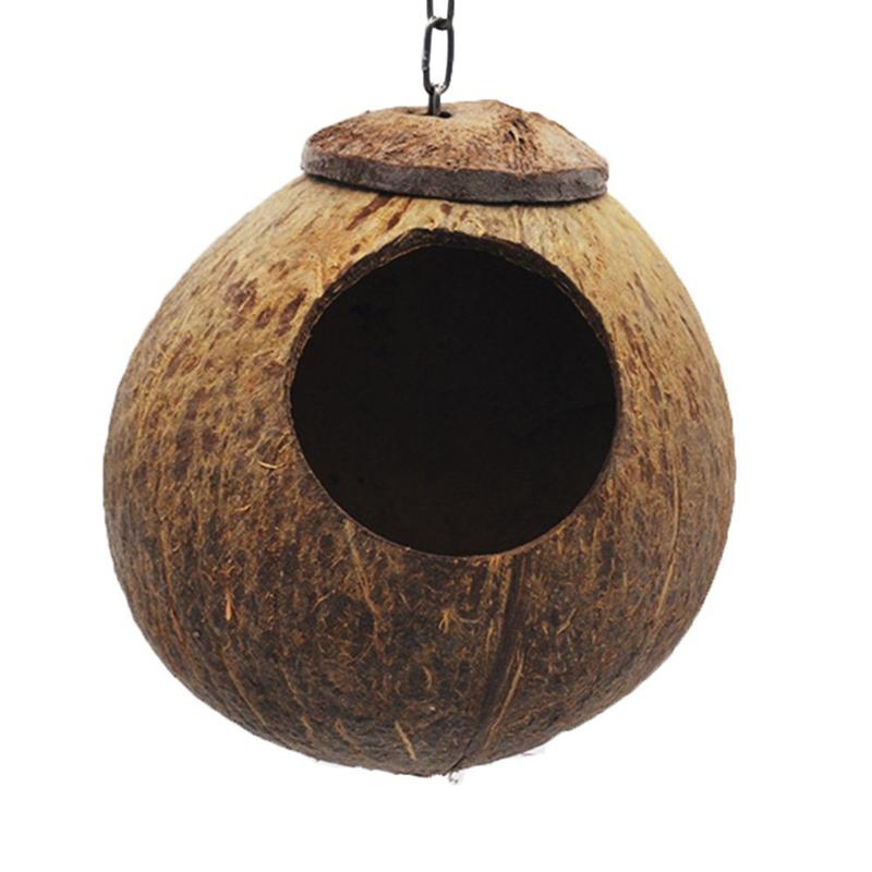 1pc Bird Nest Coconut Shell Nest House Bird Cage Toy for Budgerigar