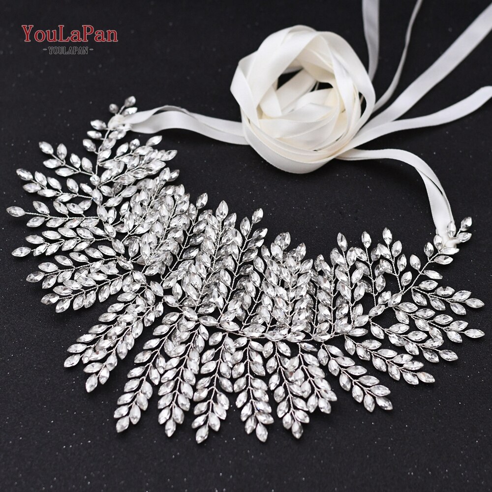 Youlapan  sh238- s bröllop sten bälten för kvinna damer bälte för klänning glitter bälte rhinestone bälte skärmar kvinnors juvel bälte: Off-white