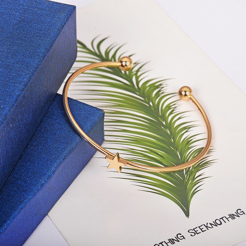 4 Stks/set Mode Vrouwelijke Armbanden Goud Rvs Crystal Stars Moon Armband Partij Sieraden Accessoires Voor Vrouwen