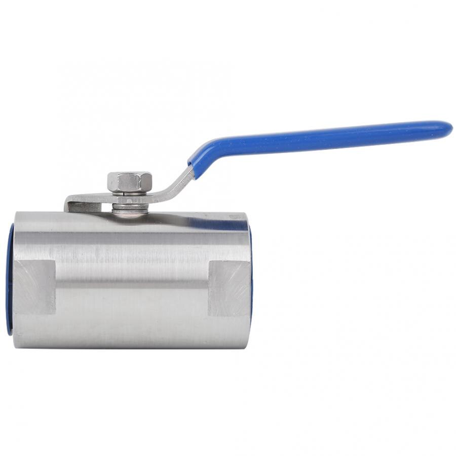 Water Shut Valve Stainless Steel Ball Valve Industrial Manual G1in Threaded 2-Way Flowing for Tap Water Sealing Performance