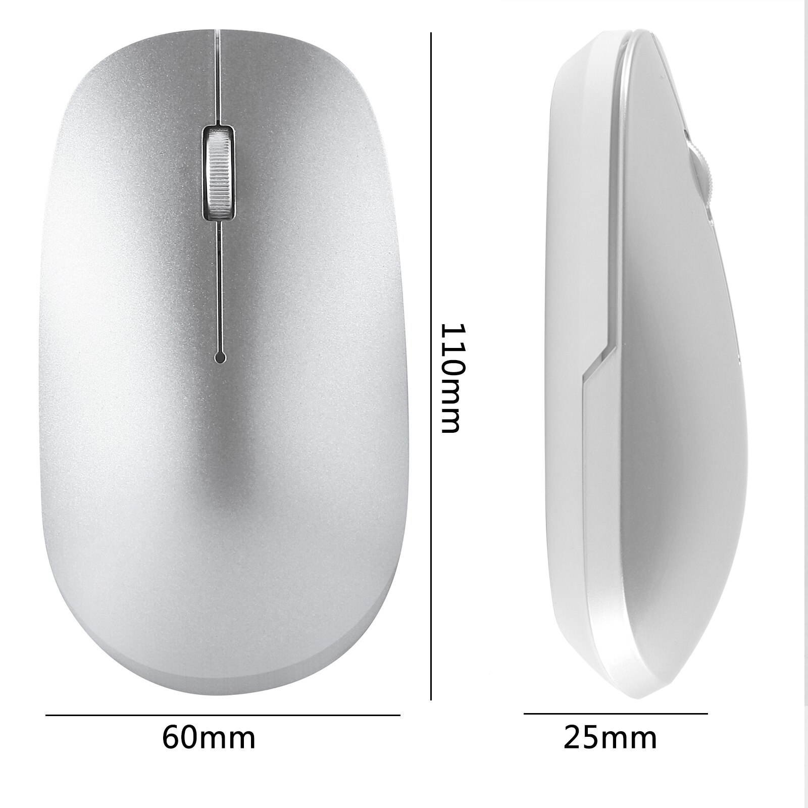 Bezprzewodowa mysz Bluetooth 5.0 mysz cichy komputer akumulator USB Mause ergonomiczne aluminiowe optyczne szczupłe myszy na laptopa PC Xiaomi