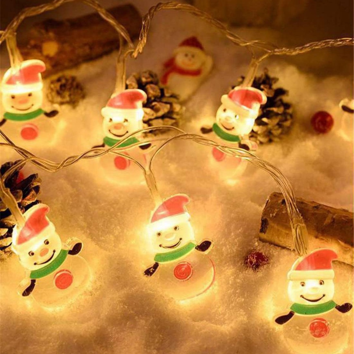 1pc luci natalizie per albero di Natale, pupazzo di neve e Babbo Natale lucine a portato per la casa alberi di Natale decorazioni per interni di nozze: RGB / 80 W