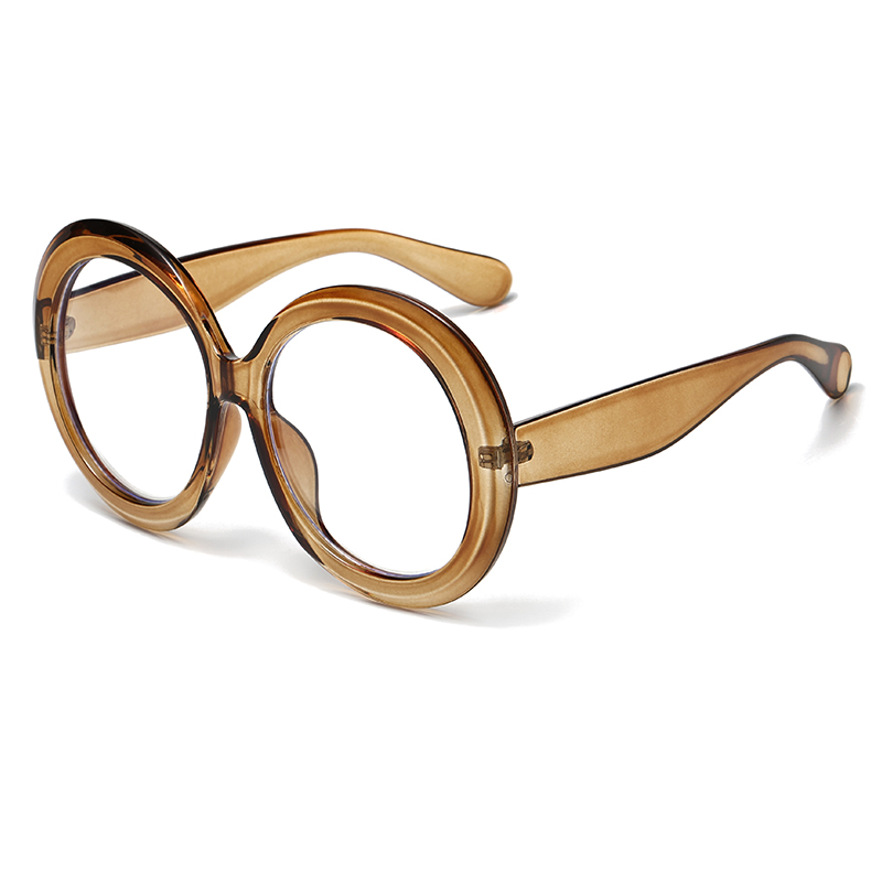 Wandern Vintage Übergroße Runde Anti Licht Gläser Frauen Braun Gradienten Gläser Weibliche Spiegel Klar Shades