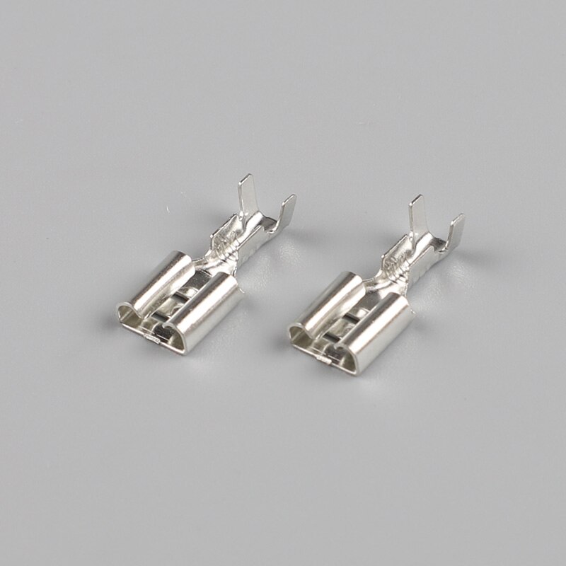 100 stks/partij 6.3 de plug voorjaar geïsoleerde terminal koude terminal met transparante schede