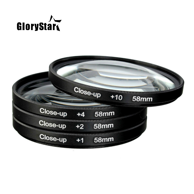 Makro nærbilde objektivfilter  +1+2+4+10 filtersett 46mm 49mm 52mm 55mm 58mm 62mm 67mm 72mm 77mm 82mm til kanon nikon sony-kameraer