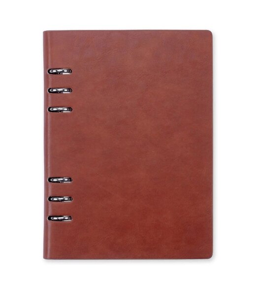 Pu läder anteckningsbok  a6 a5 b5 bullet journal årsplanerare personlig dagbok pärm ficka arrangör för pappersvaror: Brun / A6