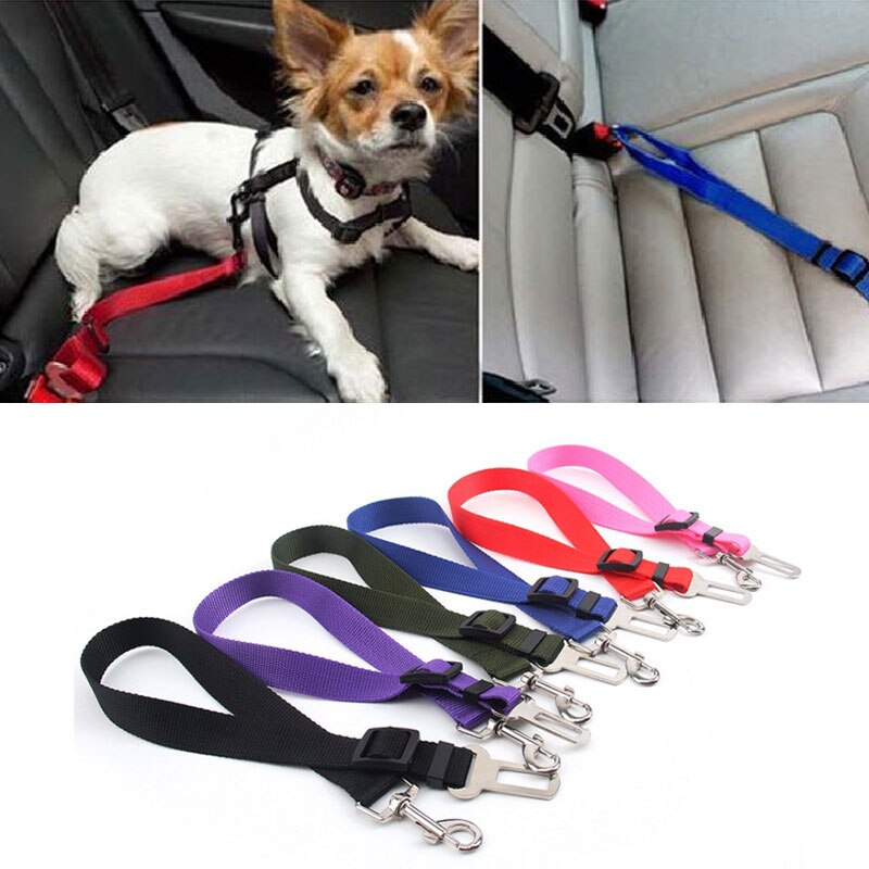 Voertuig Auto Veiligheidsgordel Lead Clip Voor Hond Kat Leash Veiligheid Auto Riem Accessoires Universele Nylon Hond Seat riem