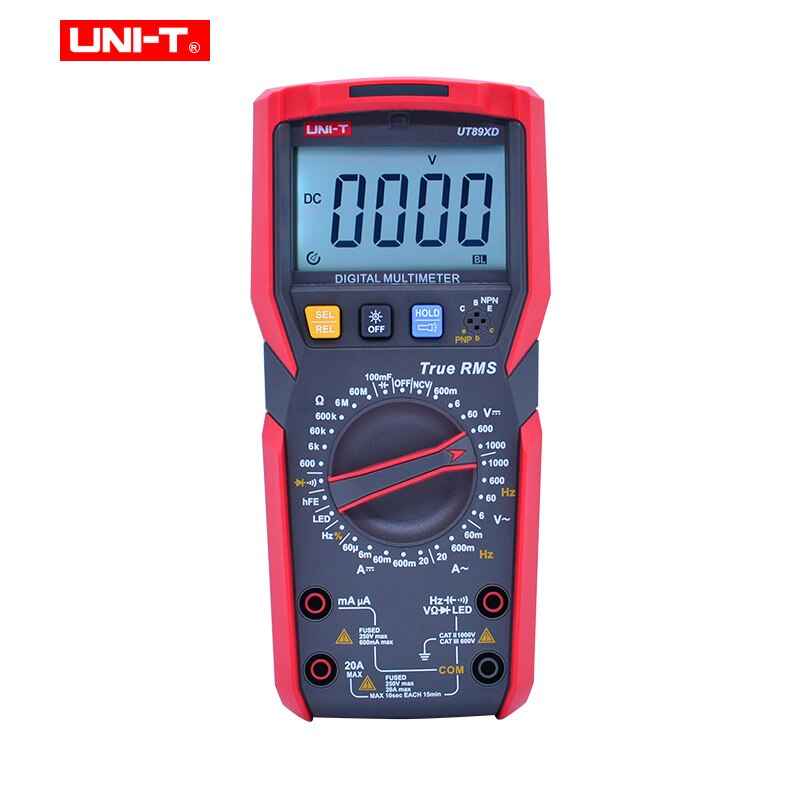 Vero Rms Multimetro Digitale UNI-T UT89X UT89XD Ac Dc Tensione Corrente tester di Capacità ohm Misura Temp/tester portato Ncv + Regalo
