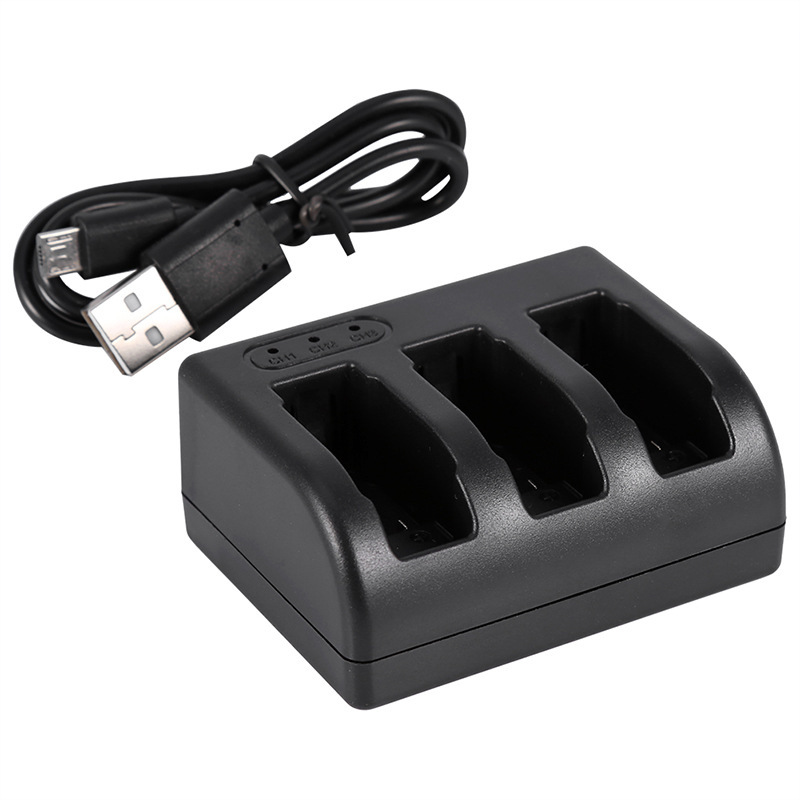 Voor Gopro 8 Accessoires Usb Battery Charger Box Drie/Dual Poorten + Type-C Kabel Voor Go Pro hero 8 7 6 5 Black Action Camera